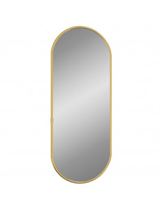 Specchio da Parete Dorato 50x20 cm Ovale 2