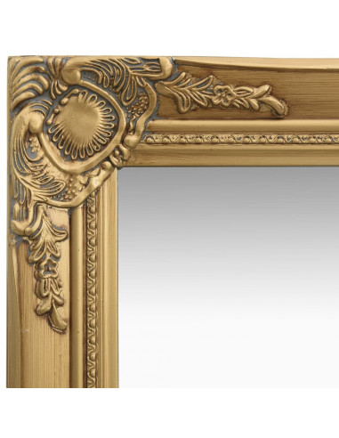 Specchio da Parete Stile Barocco 40x40 cm Oro