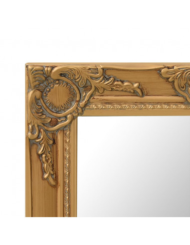 Specchio da Parete Stile Barocco 50x50 cm Oro