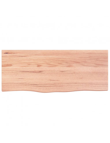 Piano Tavolo Marrone 100x40x(2-4) cm Massello Rovere Trattato