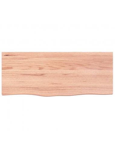 Piano Tavolo Marrone 100x40x(2-6) cm Massello Rovere Trattato