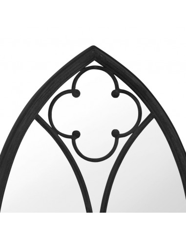 Specchio Nero 100x45 cm Ferro per Uso Interno