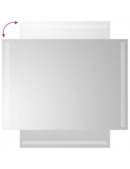 Specchio da Bagno con Luci LED 50x70 cm