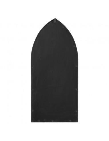 Specchio da Giardino Nero 100x45 cm in Ferro per Uso Esterno