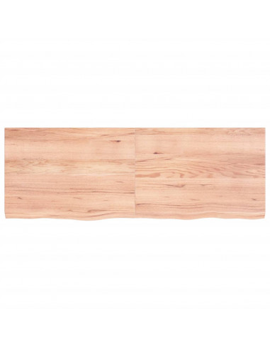 Piano Tavolo Marrone 140x50x(2-4) cm Massello Rovere Trattato