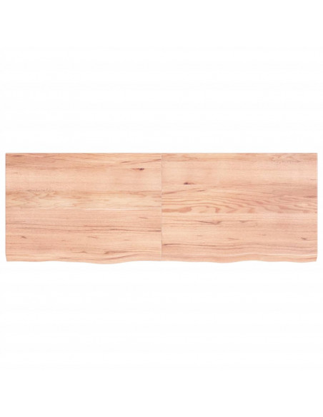 Piano Tavolo Marrone 140x50x(2-4) cm Massello Rovere Trattato