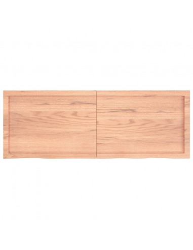 Piano Tavolo Marrone 140x50x(2-4) cm Massello Rovere Trattato