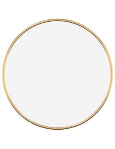 Specchio da Parete Dorato Ø 30 cm Rotondo