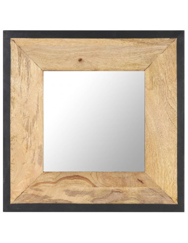 Specchio 50x50 cm in Legno Massello di Mango