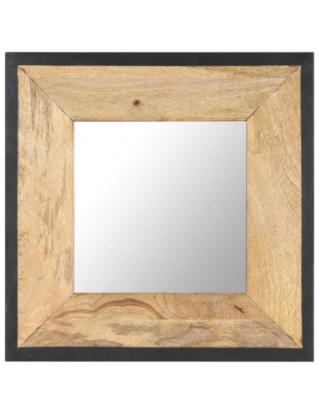 Specchio 50x50 cm in Legno Massello di Mango