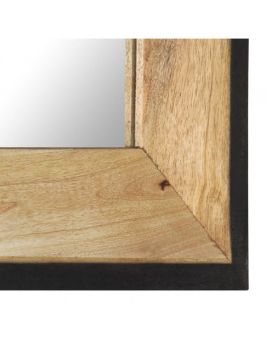 Specchio 50x50 cm in Legno Massello di Mango