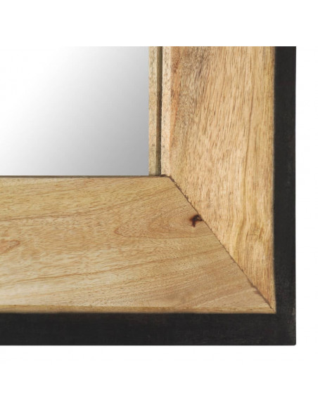 Specchio 50x50 cm in Legno Massello di Mango