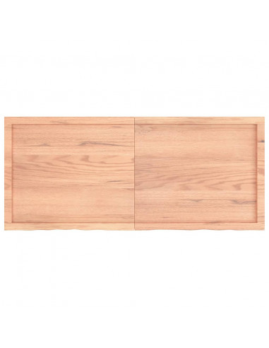 Piano Tavolo Marrone 140x60x(2-4) cm Rovere Massello Trattato