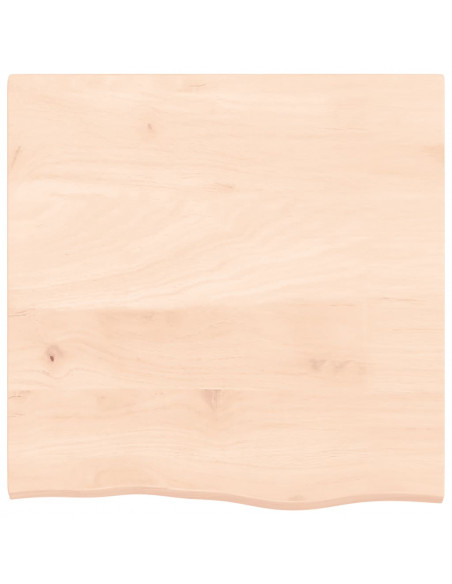 Piano per Tavolo 60x60x2 cm in Rovere Massello Non Trattato