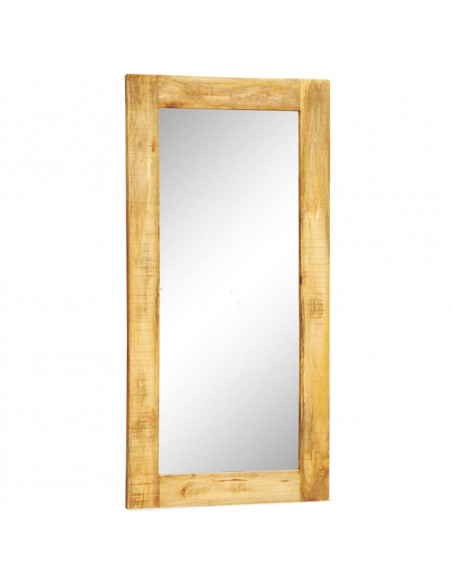 Specchio da Parete con Cornice in Legno Massello 120 x 60 cm