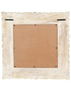 Specchio Bianco 50x50 cm in Legno Massello di Mango 2