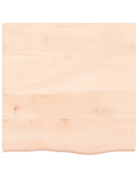 Piano per Tavolo 60x60x(2-4) cm in Rovere Massello Non Trattato
