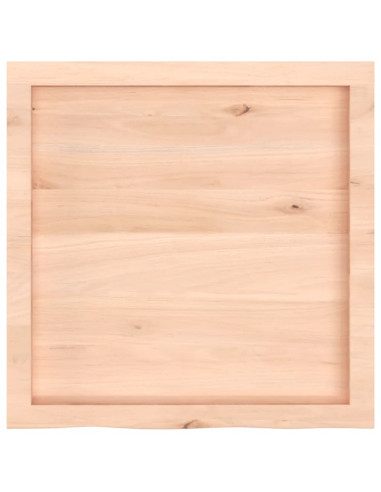 Piano per Tavolo 60x60x(2-4) cm in Rovere Massello Non Trattato