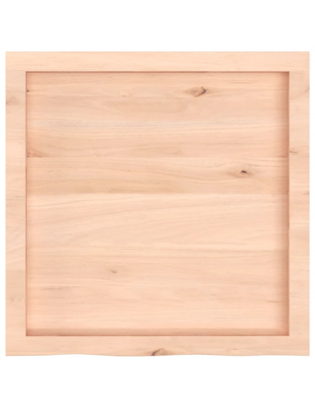 Piano per Tavolo 60x60x(2-4) cm in Rovere Massello Non Trattato