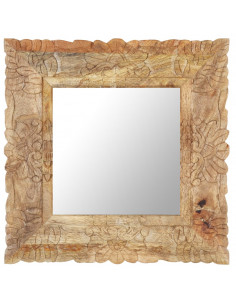 Specchio 50x50 cm in Legno Massello di Mango 2