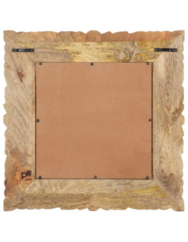 Specchio 50x50 cm in Legno Massello di Mango