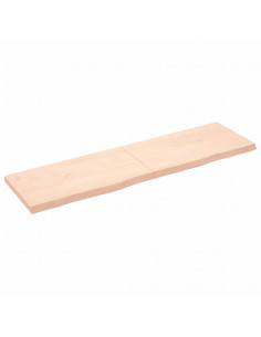 Piano per Tavolo 180x50x(2-6)cm in Rovere Massello Non Trattato 2