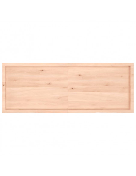 Piano per Tavolo 160x60x(2-6)cm in Rovere Massello Non Trattato