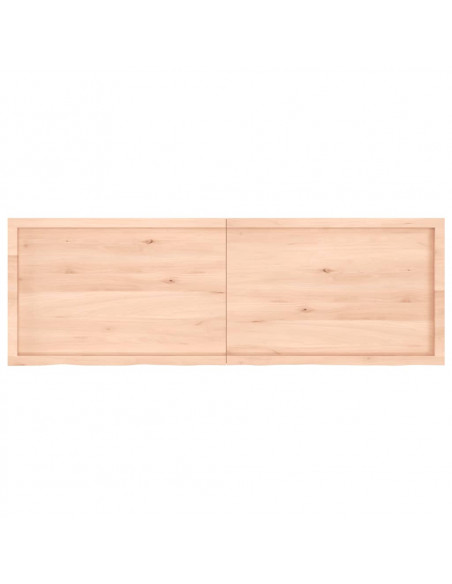 Piano per Tavolo 180x60x(2-6)cm in Rovere Massello Non Trattato