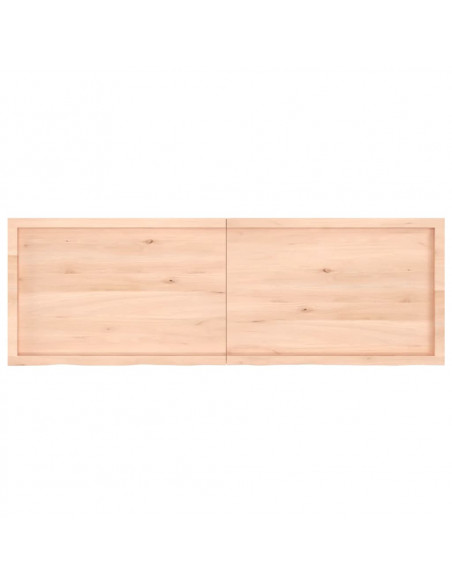 Piano per Tavolo 180x60x(2-4)cm in Rovere Massello Non Trattato