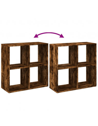 Libreria Divisorio Rovere Fumo 69,5x29x69,5 cm in Truciolato