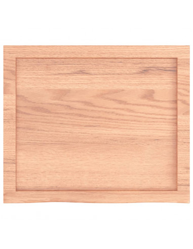 Piano Tavolo Marrone 60x50x(2-6) cm Massello Rovere Trattato