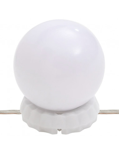 Specchio da Parete con Luci LED 30x70 cm Vetro Ovale