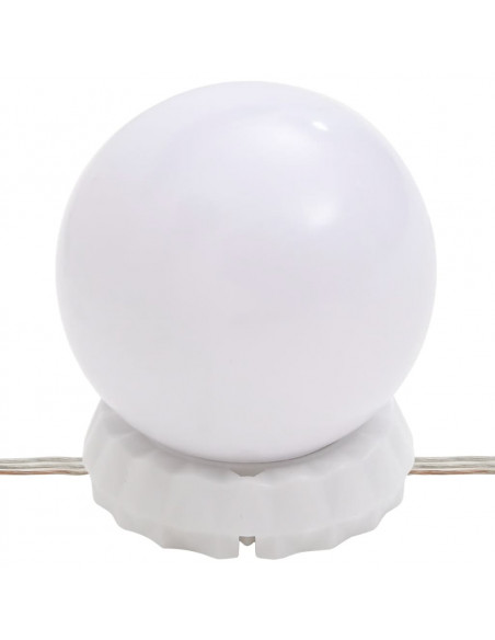 Specchio da Parete con Luci LED 30x70 cm Vetro Ovale