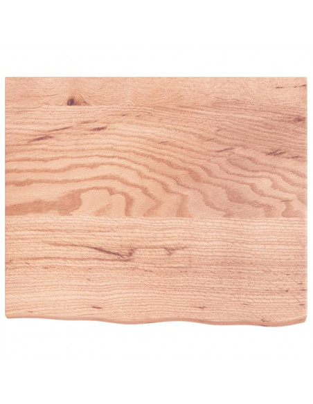 Piano Tavolo Marrone 60x50x(2-4) cm Massello Rovere Trattato