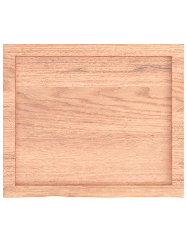 Piano Tavolo Marrone 60x50x(2-4) cm Massello Rovere Trattato