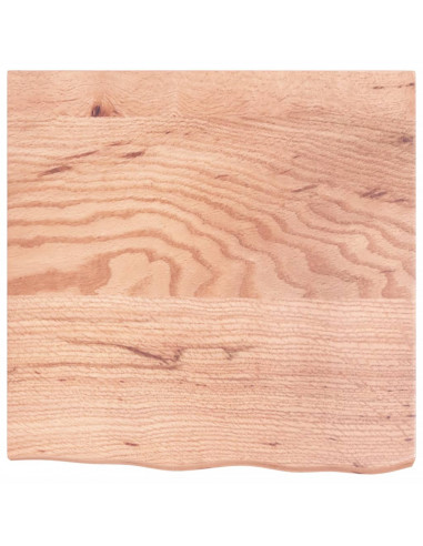 Piano Tavolo Marrone 60x60x(2-4) cm Massello Rovere Trattato