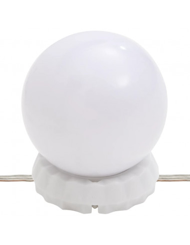 Specchio da Parete con Luci LED 35x80 cm Vetro Ovale