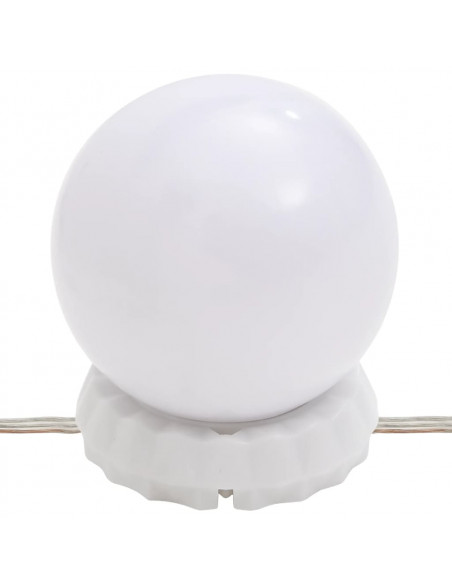 Specchio da Parete con Luci LED 35x80 cm Vetro Ovale