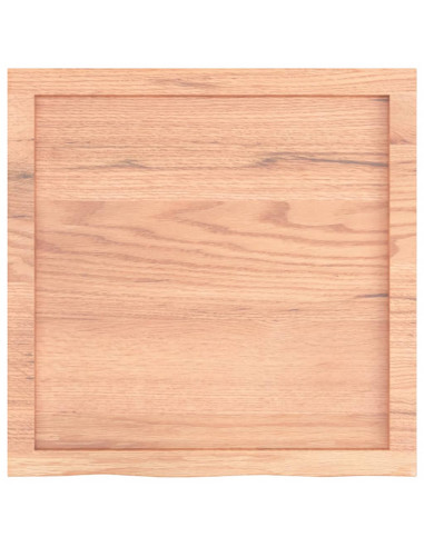 Piano Tavolo Marrone 60x60x(2-4) cm Massello Rovere Trattato