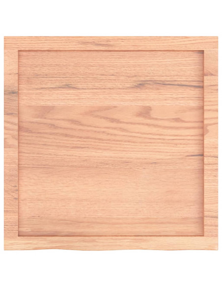 Piano Tavolo Marrone 60x60x(2-4) cm Massello Rovere Trattato