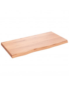 Piano Tavolo Marrone 80x40x(2-4) cm Massello Rovere Trattato 2