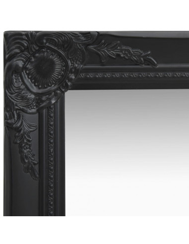 Specchio da Parete Stile Barocco 40x40 cm Nero
