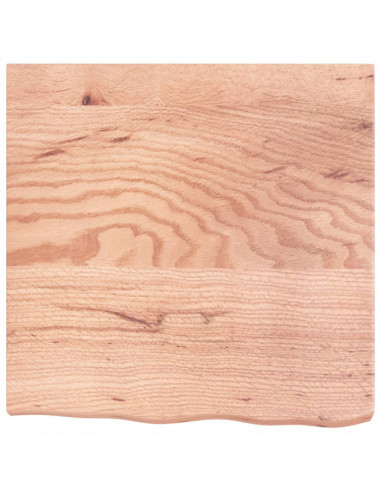 Piano Tavolo Marrone 60x60x(2-6) cm Massello Rovere Trattato