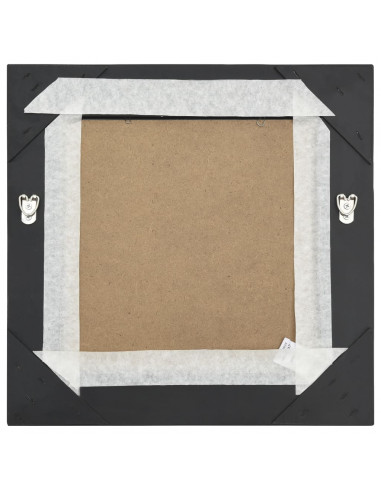 Specchio da Parete Stile Barocco 40x40 cm Nero