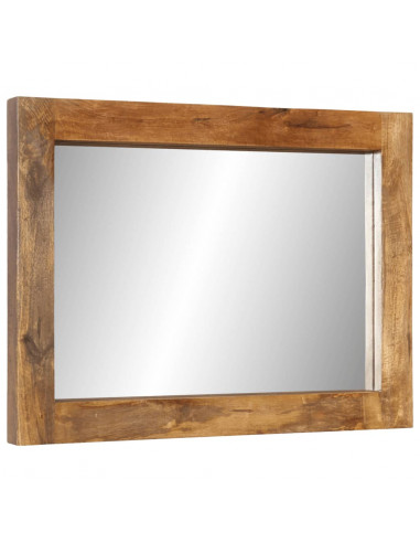 Specchio 70x50 cm in Legno Massello di Mango e Vetro