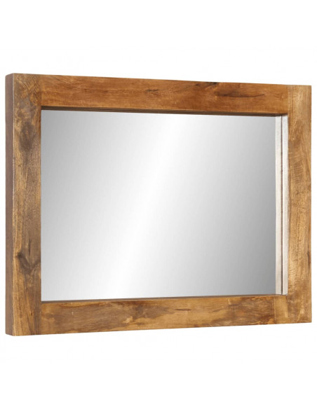Specchio 70x50 cm in Legno Massello di Mango e Vetro