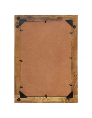 Specchio 70x50 cm in Legno Massello di Mango e Vetro