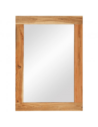 Specchio 70x50 cm in Legno Massello di Acacia e Vetro