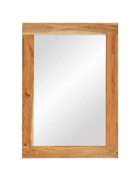 Specchio 70x50 cm in Legno Massello di Acacia e Vetro