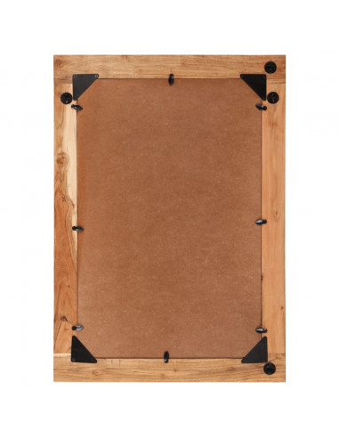 Specchio 70x50 cm in Legno Massello di Acacia e Vetro